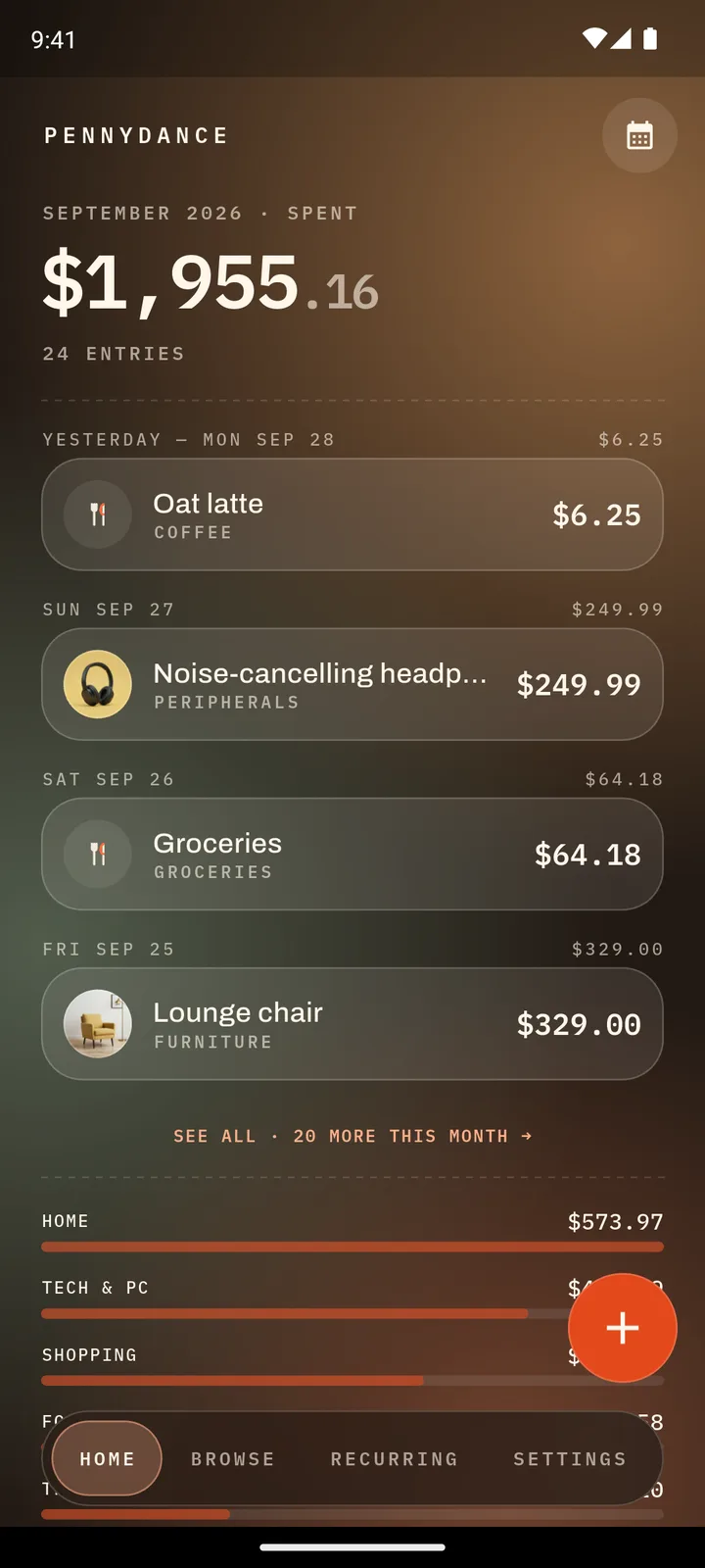 Ember glass theme