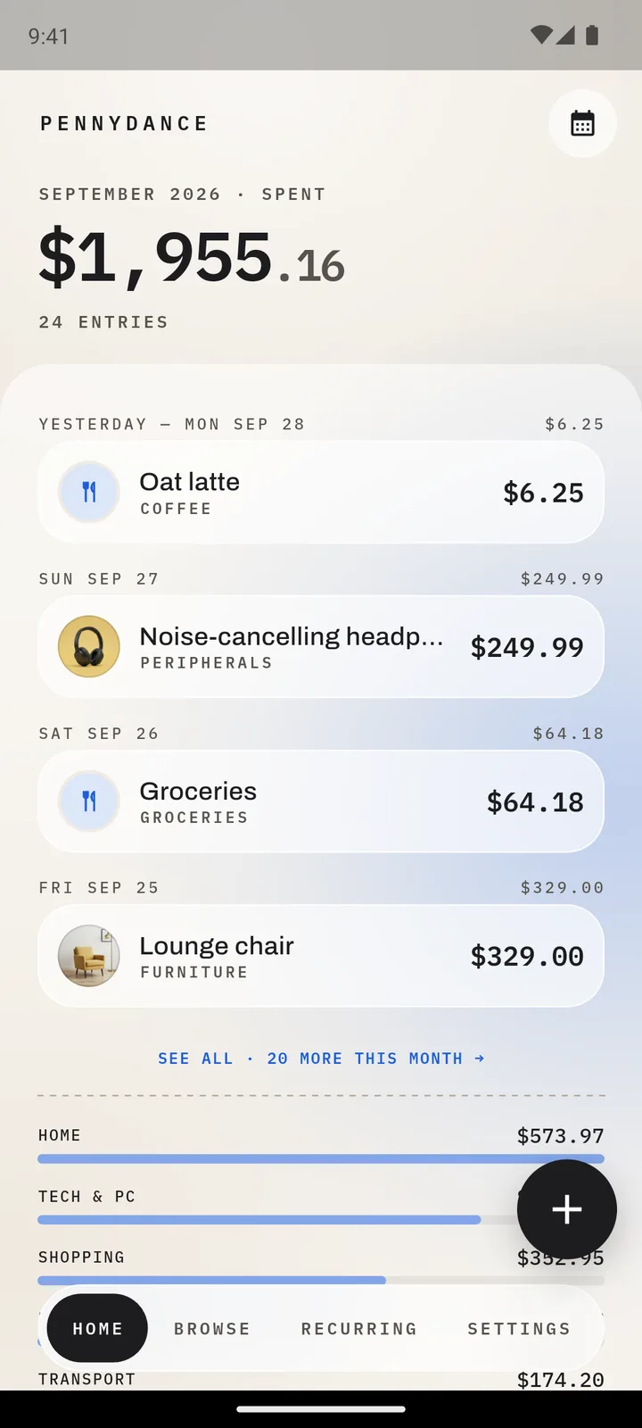 Frost glass theme